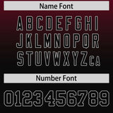 Custom Crimson Black Varsity Full-Snap Letterman Gradient Hoodie Jacket