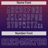 Custom Red Purple Varsity Full-Snap Letterman Gradient Hoodie Jacket