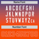 Custom Royal Orange Varsity Full-Snap Letterman Gradient Hoodie Jacket