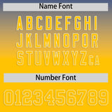 Custom Royal Yellow Varsity Full-Snap Letterman Gradient Hoodie Jacket