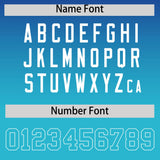 Custom Royal Sky Blue Varsity Full-Snap Letterman Gradient Hoodie Jacket