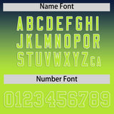 Custom Navy Neon Green Varsity Full-Snap Letterman Gradient Hoodie Jacket