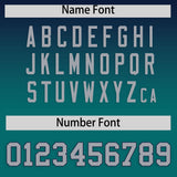 Custom Navy Aqua Varsity Full-Snap Letterman Gradient Hoodie Jacket