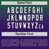 Custom Green Purple Varsity Full-Snap Letterman Gradient Hoodie Jacket