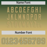 Custom Green Khaki Varsity Full-Snap Letterman Gradient Hoodie Jacket