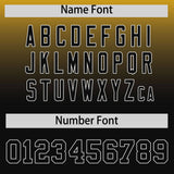 Custom Yellow Black Varsity Full-Snap Letterman Gradient Hoodie Jacket