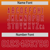 Custom Yellow Red Varsity Full-Snap Letterman Gradient Hoodie Jacket