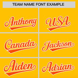 Custom Yellow Orange Varsity Full-Snap Letterman Gradient Hoodie Jacket