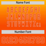 Custom Yellow Orange Varsity Full-Snap Letterman Gradient Hoodie Jacket