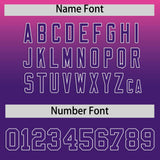 Custom Pink Purple Varsity Full-Snap Letterman Gradient Hoodie Jacket