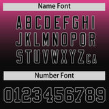 Custom Pink Black Varsity Full-Snap Letterman Gradient Hoodie Jacket