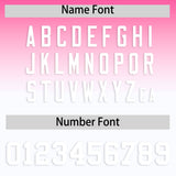 Custom Pink White Varsity Full-Snap Letterman Gradient Hoodie Jacket