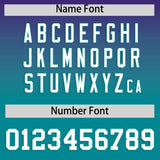 Custom Purple Teal Varsity Full-Snap Letterman Gradient Hoodie Jacket