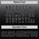 Custom Gray Black Varsity Full-Snap Letterman Gradient Hoodie Jacket