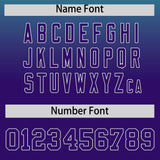 Custom Aqua Purple Varsity Full-Snap Letterman Gradient Hoodie Jacket