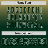 Custom Khaki Green Varsity Full-Snap Letterman Gradient Hoodie Jacket