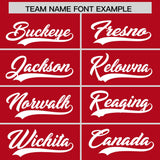 Custom Red White Varsity Full-Snap Letterman Gradient Hoodie Jacket