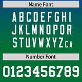 Custom Royal Green Varsity Full-Snap Letterman Gradient Hoodie Jacket