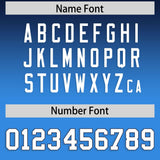 Custom Navy Blue Varsity Full-Snap Letterman Gradient Hoodie Jacket