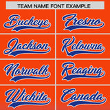 Custom Orange Royal Varsity Full-Snap Letterman Gradient Hoodie Jacket