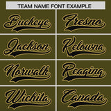 Custom Olive Black Varsity Full-Snap Letterman Gradient Hoodie Jacket