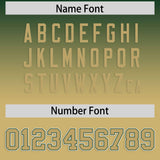 Custom Green Khaki Varsity Full-Snap Letterman Gradient Hoodie Jacket