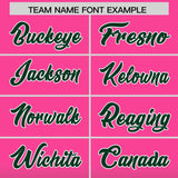 Custom Pink Green Varsity Full-Snap Letterman Gradient Hoodie Jacket