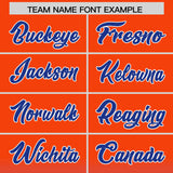 Custom Orange Royal Varsity Full-Snap Letterman Gradient Hoodie Jacket