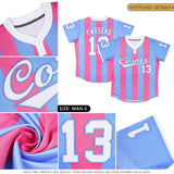 Custom Old Gold Aqua Stripe Fashion Authentic Two-Button Baseball Jersey