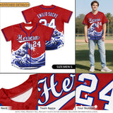 Custom Aqua Wave Graffiti Pattern Authentic Baseball Jersey