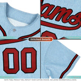 Custom Black Personalized Denim Baseball Jersey For Men Women Boy
