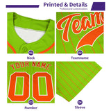 Custom Orange Aqua Stripe Fashion Authentic Two-Button Baseball Jersey