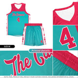 Custom Pink Side Pattern Sports Uniform Basketball Jersey