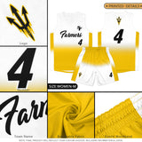 Fans-Made | Custom White Yellow Gradient Fashion Sets Sports Uniform Basketball Jersey ¨C Available for Reorder