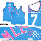 Custom Royal White Trailblazer Dot Pattern Sports Uniform Basketball Jersey