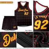Custom White Side Rhombus Graffiti Pattern Sets Basketball Jersey