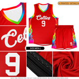 Custom Texas Orange Side Flame Pattern Fashion Sports Uniform Basketball Jersey