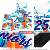 Custom Royal Fluid Painting Pattern Sports Uniform Basketball Jersey