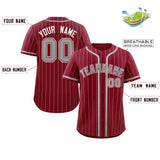 Custom Stripe Fashion Design Full Button Baseball Jersey Add Team Name Number