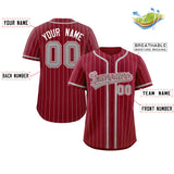 Custom Stripe Fashion Personalized Full Button Baseball Jersey Add Team Name Number