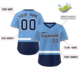 Custom Color Block Personalized Any Name Number V-Neck Short Sleeve Training Pullover Baseball Jersey