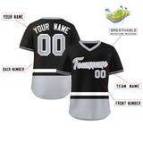 Custom Color Block Personalized Any Name Number V-Neck Short Sleeve Training Pullover Baseball Jersey