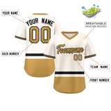 Custom Color Block Personalized Any Name Number V-Neck Short Sleeve Training Pullover Baseball Jersey