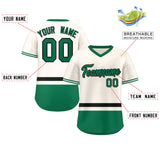 Custom Color Block Personalized Any Name Number V-Neck Short Sleeve Training Pullover Baseball Jersey