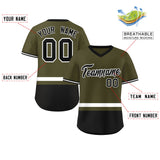 Custom Color Block Personalized Any Name Number V-Neck Short Sleeve Training Pullover Baseball Jersey