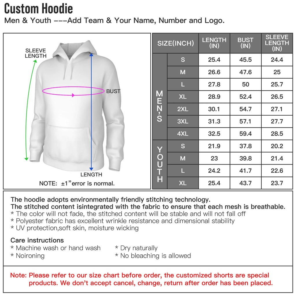 Custom Raglan Sleeves Hoodie Pullover Sweatshirts Personalized Practice Sport Hoodie