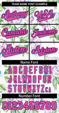 Custom Graffiti Pattern Authentic Leaves Flower Baseball Jersey