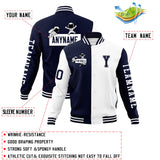 Custom Split Fashion Jacket Personalized Letterman Two Tone Raglan Sleeves Jacket