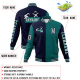 Custom Split Fashion Jacket Personalized Letterman Two Tone Raglan Sleeves Jacket