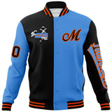 Custom Split Fashion Jacket Bomber Astronaut Raglan Sleeves Baseball Jacket